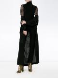 sheer ribbed sleeve jumper