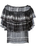 ruffled pattern blouse