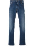 stonewash straight leg jeans