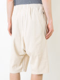 drop-crotch track shorts