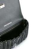 crackled metallic shoulder bag