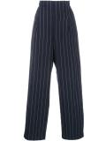 pin stripe wide-leg trousers 
