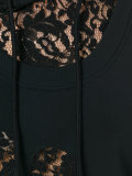 lace panel hoodie dress