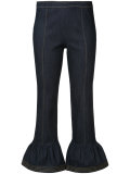 flared cropped trousers