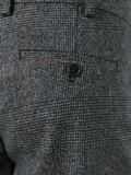 cuffed check trousers