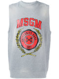 logo print vest