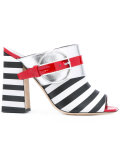 Deco Colour-Block & Stripes mules