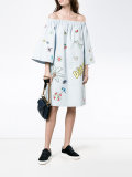 printed off-shoulder dress