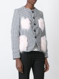 embellished detailing checked blazer