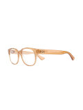 transparent glitter rectangular glasses