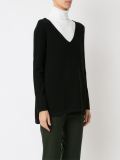 v-neck knit blouse