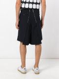 deconstructed baggy shorts