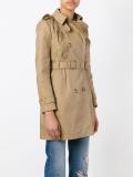 ruffled front trenchcoat