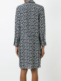 geometric print shirt dress