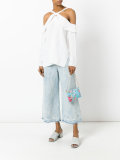 off-shoulder frill blouse