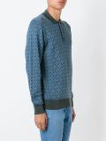 geometric pattern classic collar sweatshirt
