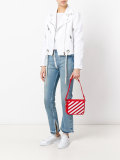 diagonal stripe shoulder bag