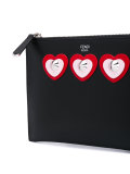 heart applique pouch