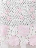 floral macramé straight skirt