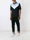 colour block abstract print T-shirt