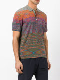 blurry pattern polo shirt