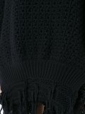 string detail chunky knit jumper