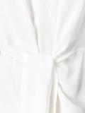 tie-front shortsleeved blouse