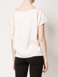 ruffle detail v-neck blouse