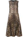 leopard print pleated dress