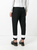 contrast stripe cropped pants 