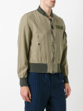 frayed cuffs bomber jacket