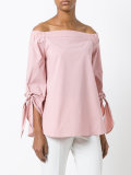 off-shoulders knot blouse