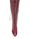 lace up knee length boots