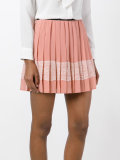 embellished crepe mini skirt