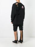 skull print distressed sweatshirt