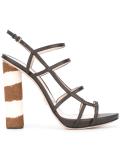 zebra print heel sandals