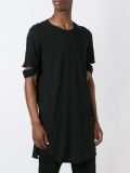 cut-out sleeves long T-shirt