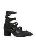 buckle strap mid-heel pumps