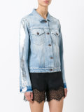 'woman' print denim jacket
