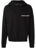 logo chest print hoodie