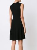 v neck flare dress