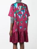printed flared dress