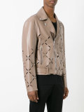 Degradé slash biker jacket