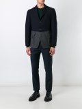 contrast panel blazer