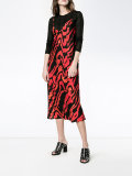 Runway squiggle print slip dress