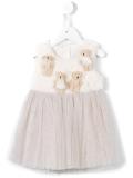 teddy bear appliqué dress
