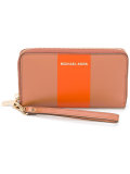 stripe zip around wallet