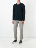 cuffed hem drawstring trousers