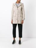 buttoned midi raincoat