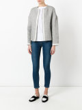 collarless jacket